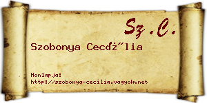 Szobonya Cecília névjegykártya